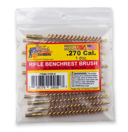 PROSHOT .270 CAL. BRUSH - 12 QTY. BULK PACK 270R-D - 556 Black Friday Promotion